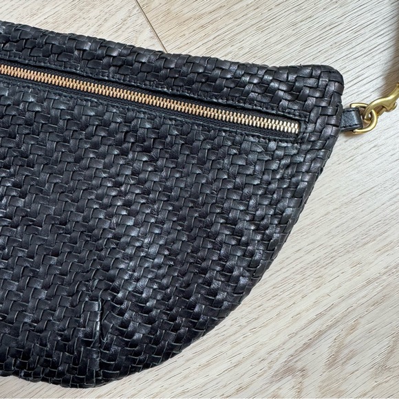 Clare V Grande Fanny - Black Woven Fanny Pack / Belt Bag - Picture 3 of 7